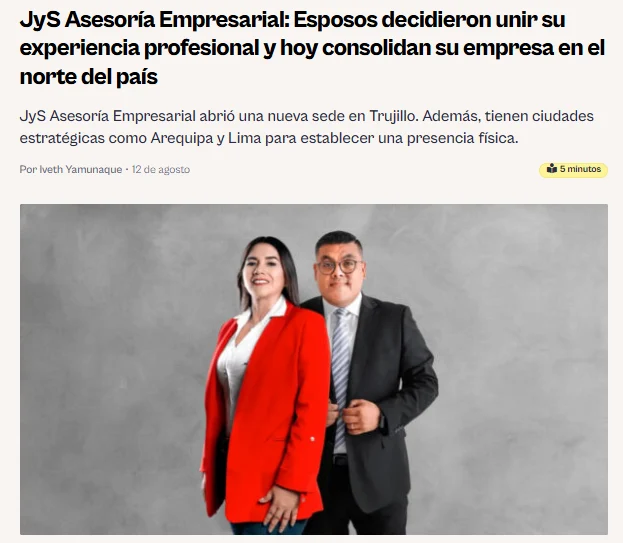 Captura de la noticia de JYS en InfoMercado